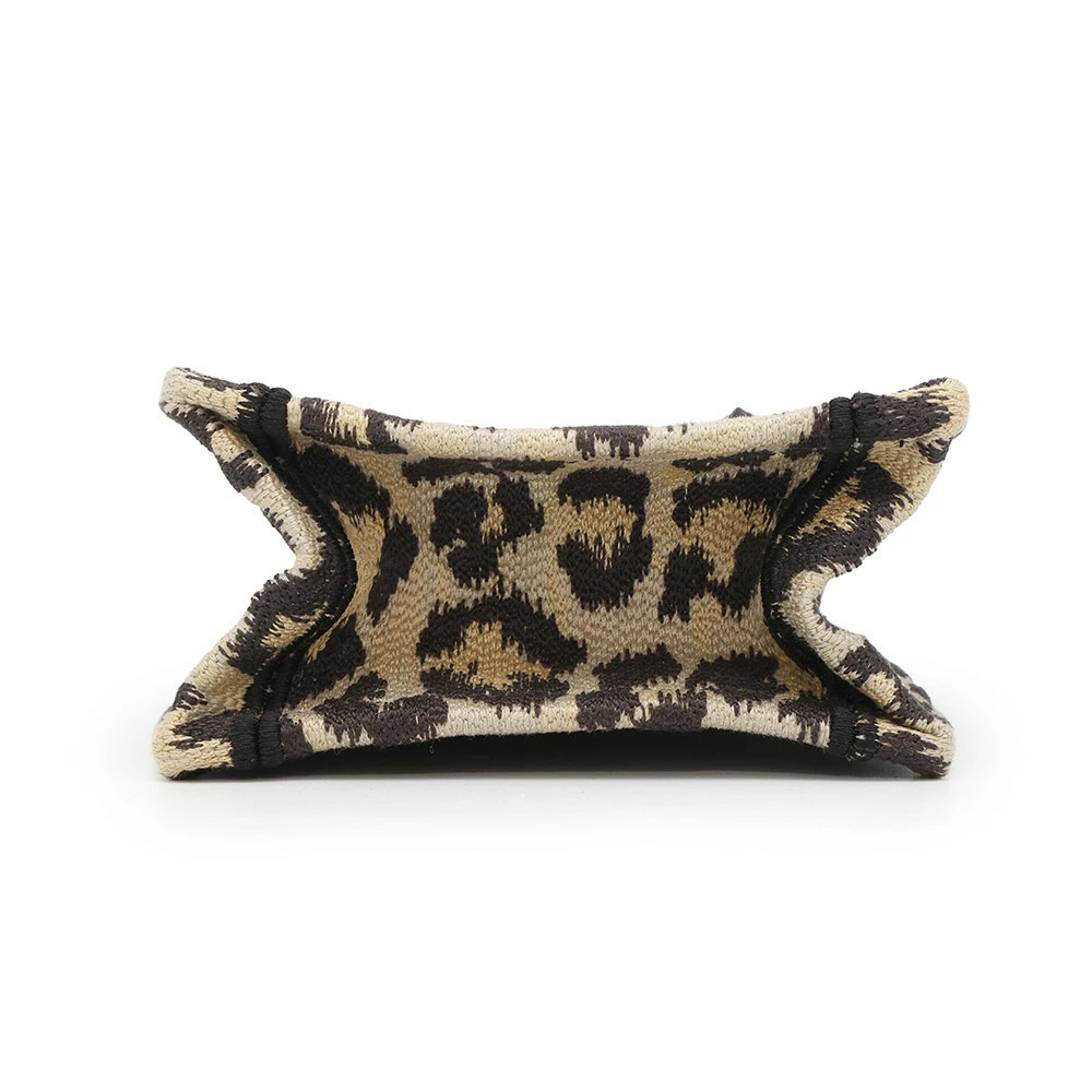 Christian Dior Handbag Book Tote Leopard Shoulder Bag - Picture 3 of 12